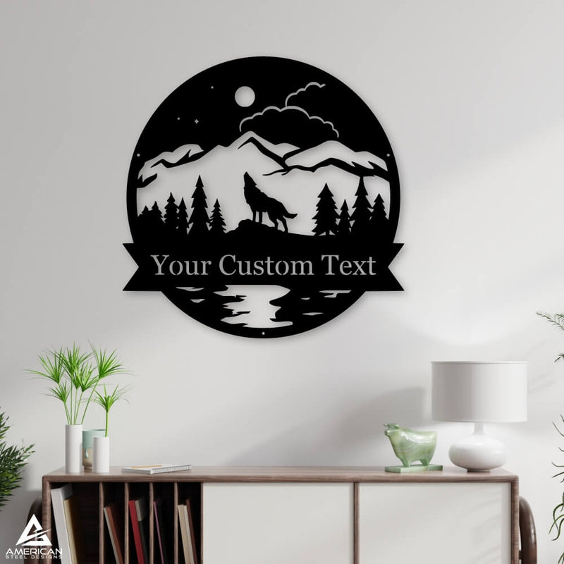 Howling Coyote Outdoor Monogram