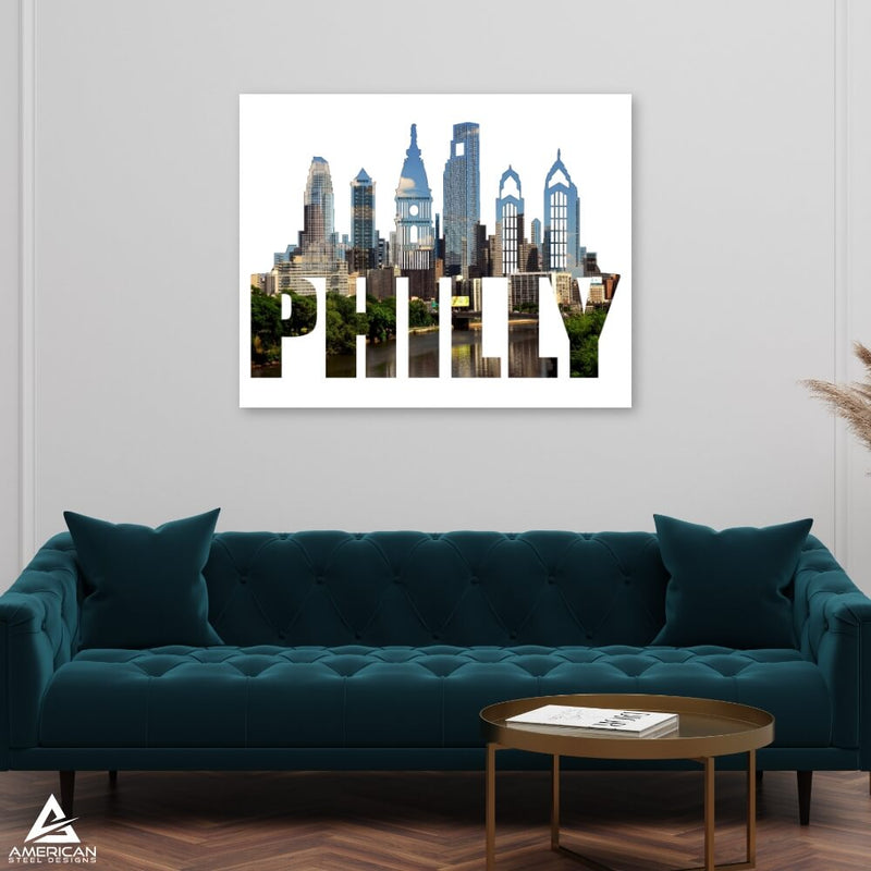 Philadelphia Skyline Steel Print