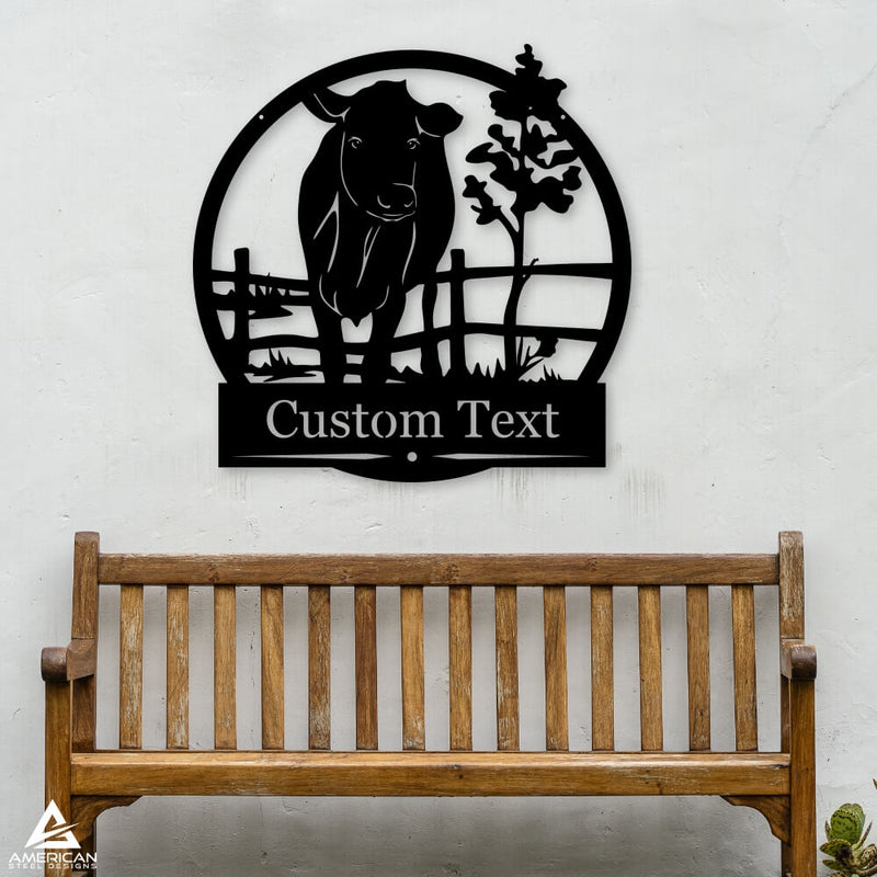 Personalized Farm Cow Monogram