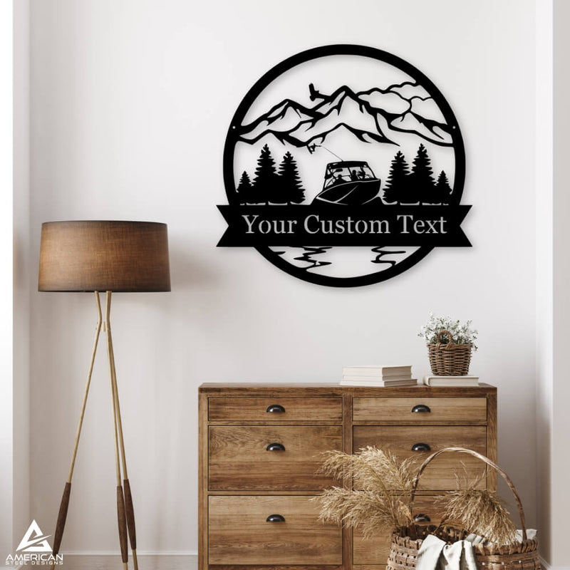 Wake Boat Outdoor Monogram