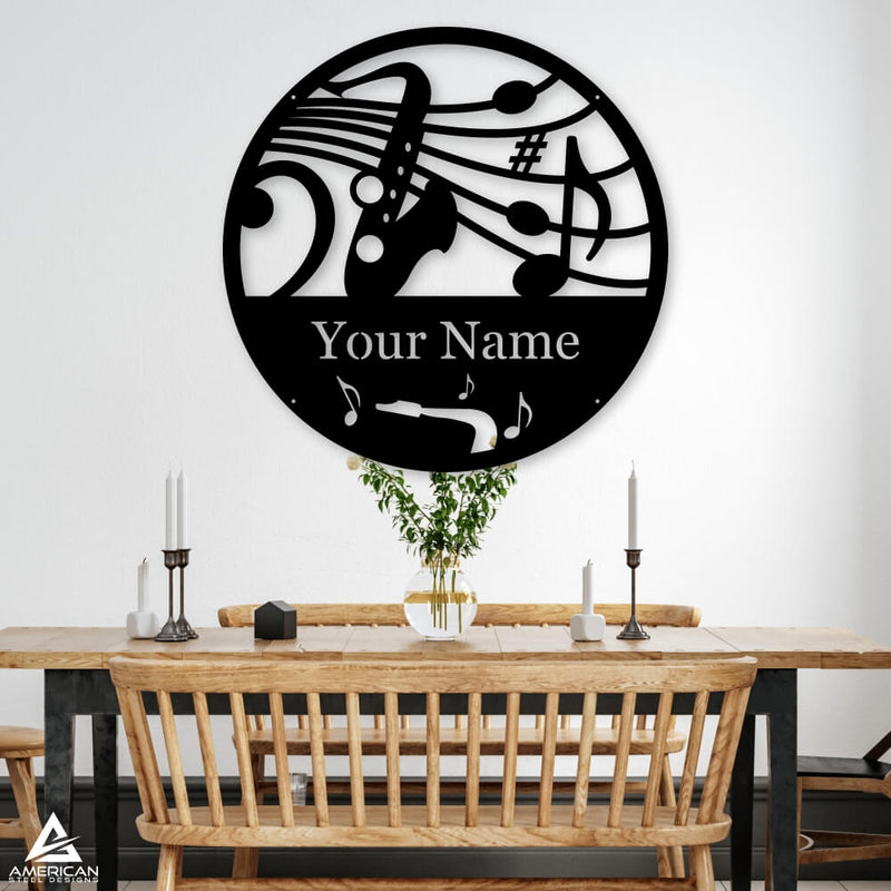 Musical Saxophone Monogram