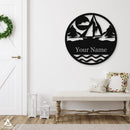 Sailboat Scene Monogram