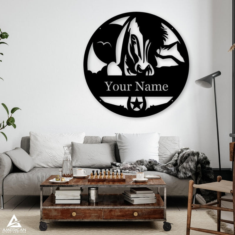 Horse Monogram Sign