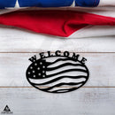 Welcome American Flag