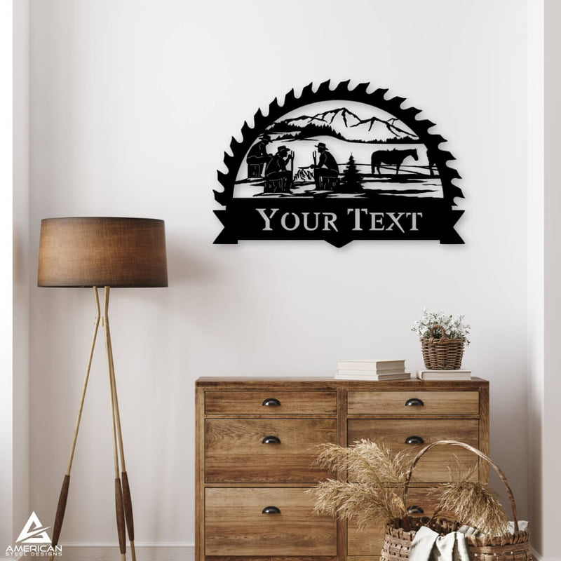 Personalized Half Sawblade Monogram