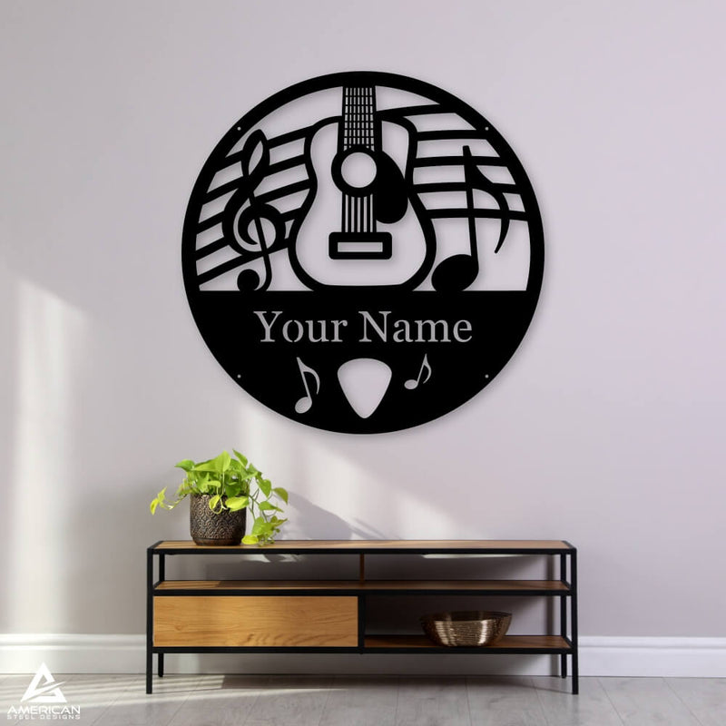 Musical Acoustic Guitar Monogram