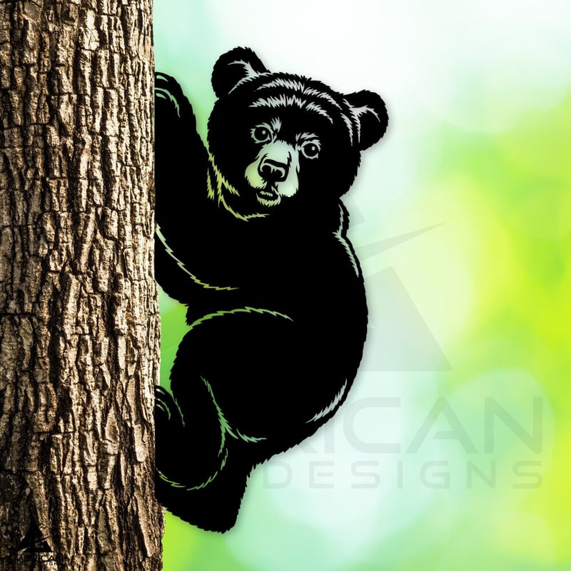Black Bear Cub Tree Stake