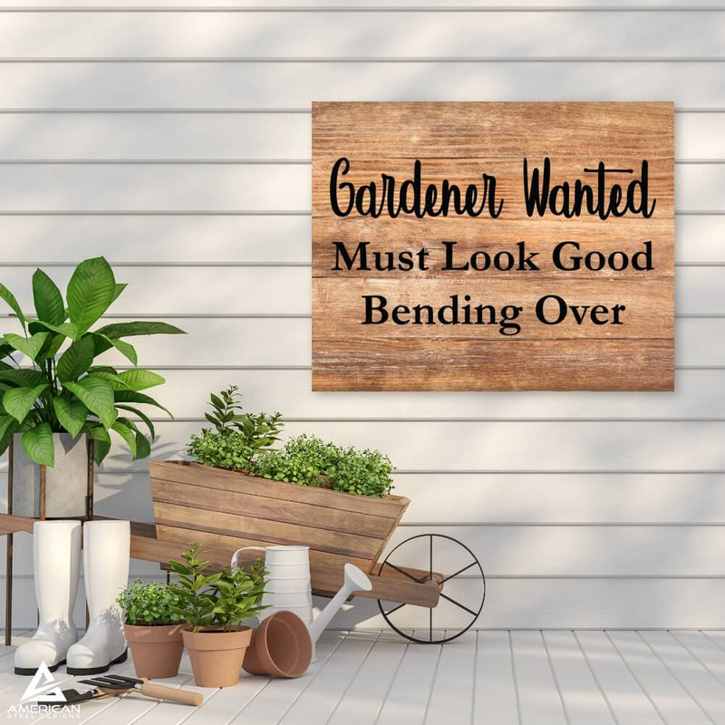 Gardener Wanted Steel Print