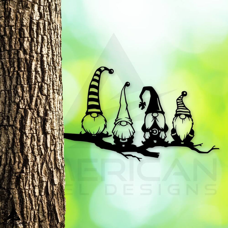 Gnomes on Branch Tree Stake