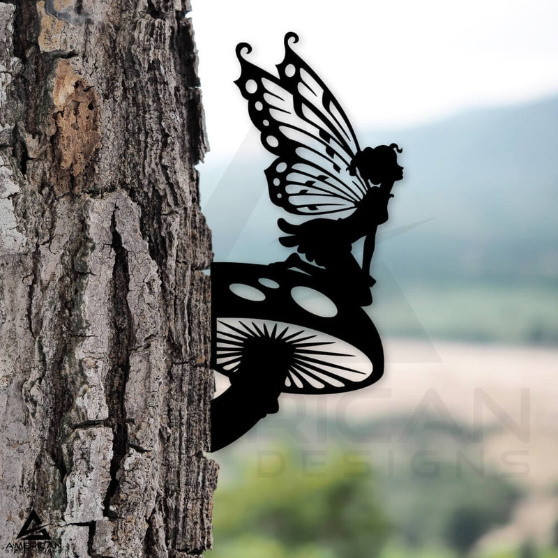 Mushroom Fairy Tree Stake