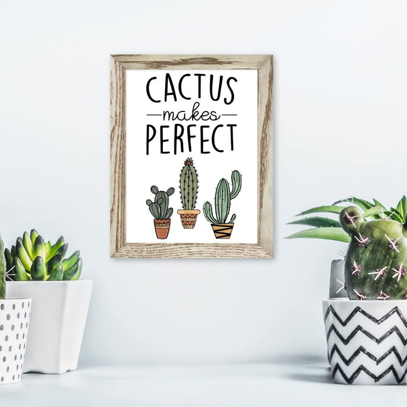 Cactus Makes Perfect Steel Print