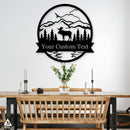 Moose Scenery Outdoor Monogram