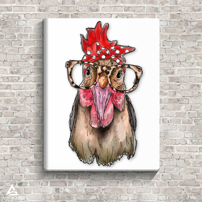 Bandana Chicken Canvas Print