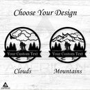 Skiing Outdoor Monogram