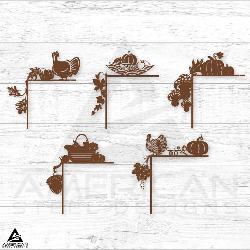 Thanksgiving Door Corners 5 Pack (Copper Powder Coated)
