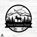 Moose Scenery Outdoor Monogram