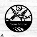 Dinosaur Pterodactyl Front Monogram