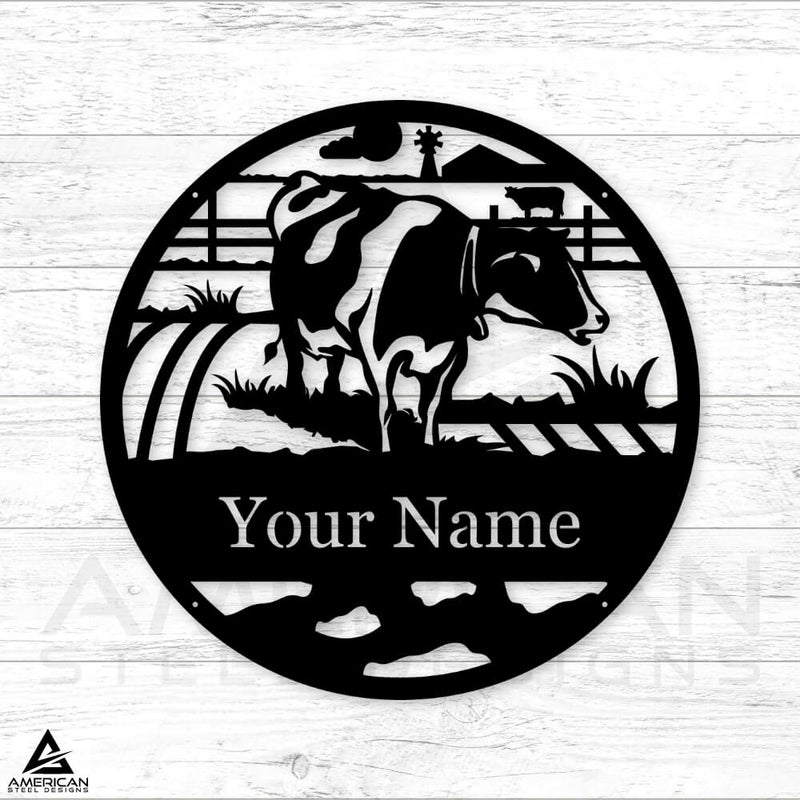 Farm Cow Monogram