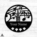 Musical Bass Guitar Monogram