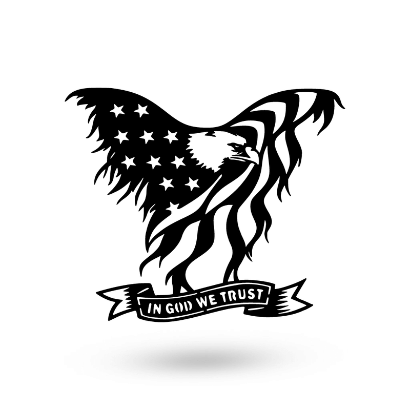American Flag Eagle In God We Trust