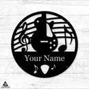Musical Electric Guitar Monogram