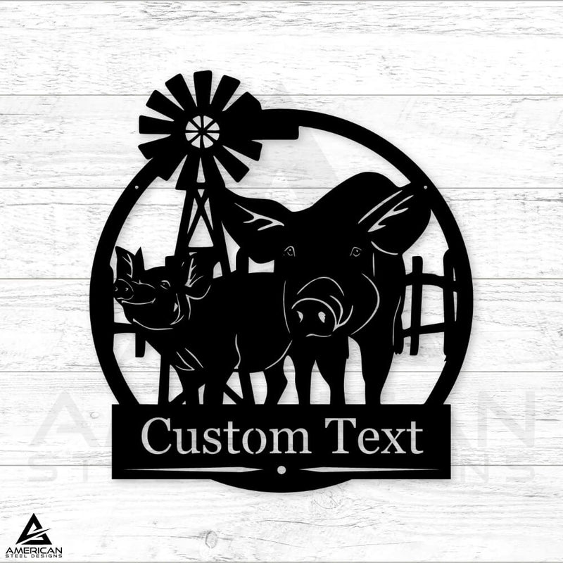 Personalized Pig Monogram