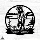 Bear Standing Nature Monogram