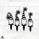 Snowflake Gnome Stakes Set