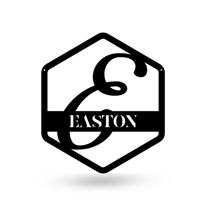 Hexagon Letter Family Monogram