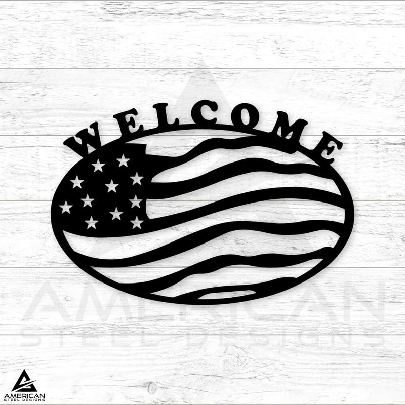 Welcome American Flag