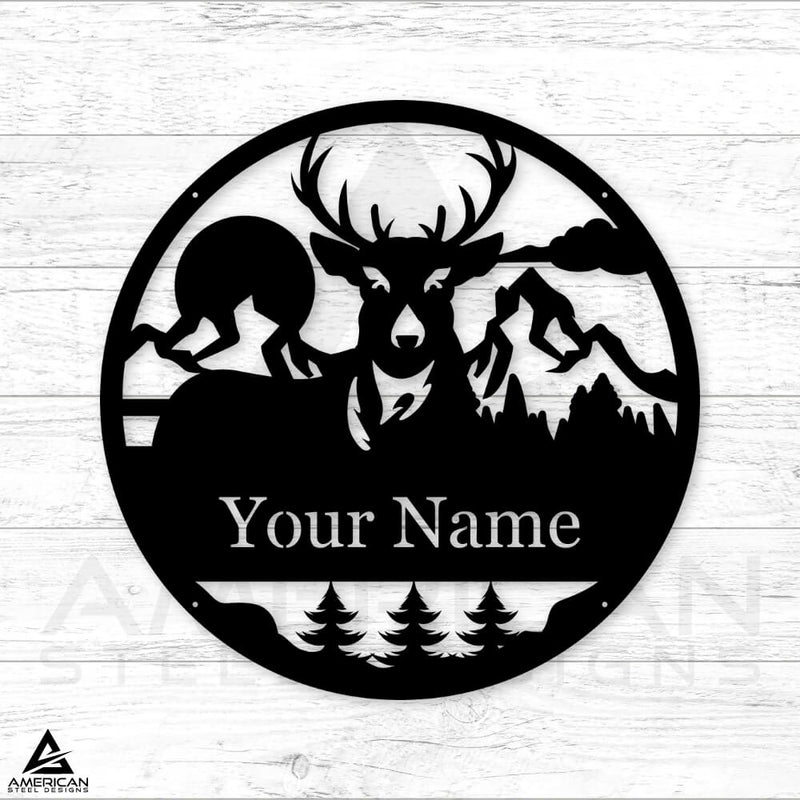 Deer Monogram Sign