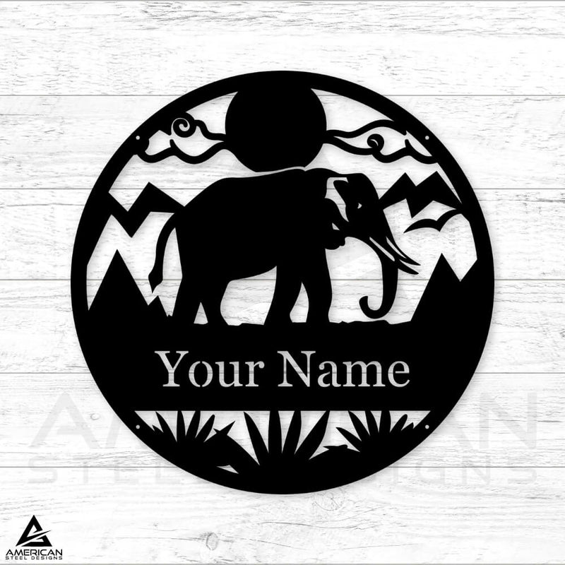Elephant Monogram Sign