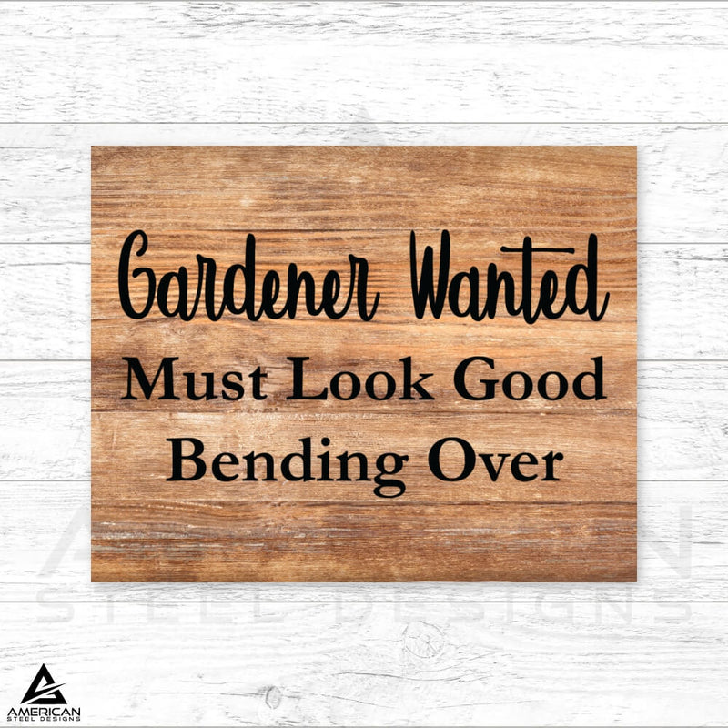 Gardener Wanted Steel Print