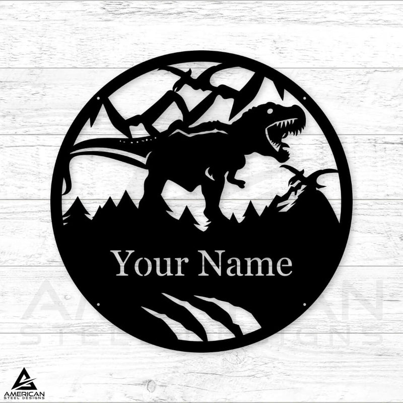 Dinosaur T-Rex Running Monogram