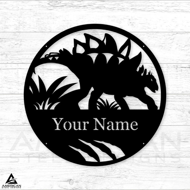 Dinosaur Stegosaurus Right Monogram