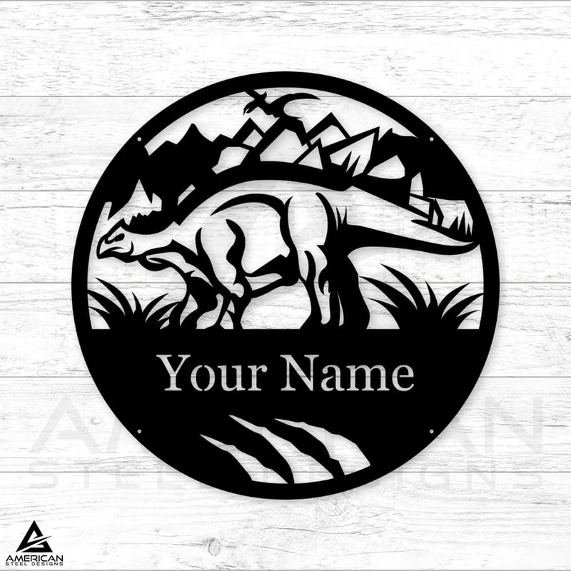 Dinosaur Stegosaurus Left Monogram