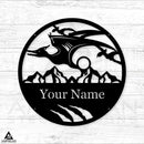 Dinosaur Pterodactyl Side Monogram