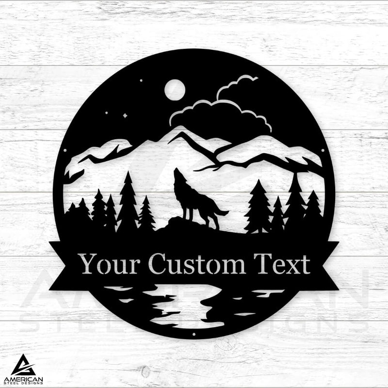 Howling Coyote Outdoor Monogram