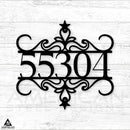 Stylish Star Home Number Sign