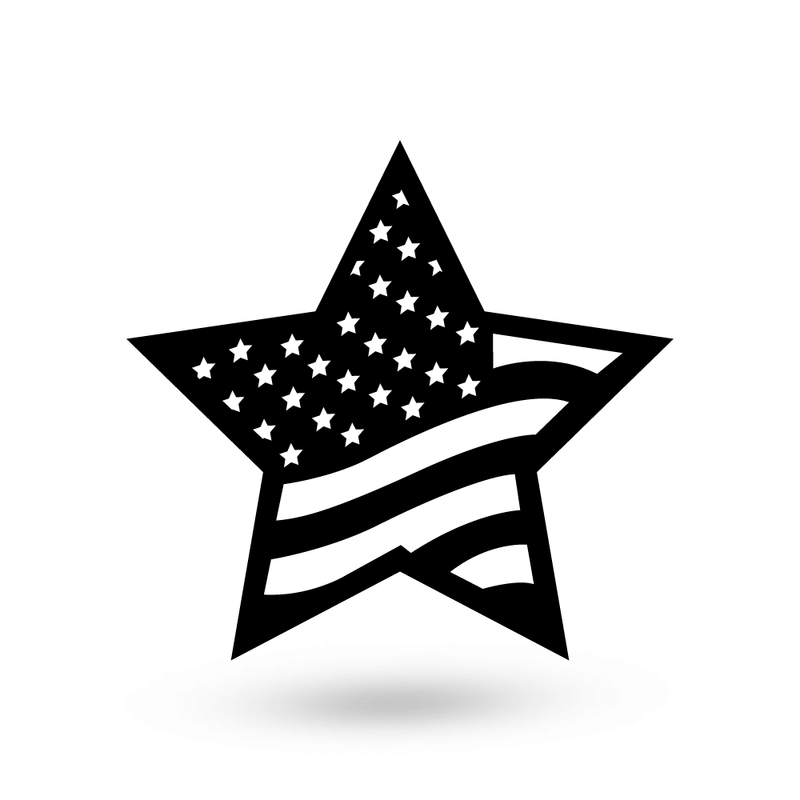 America Flag Star