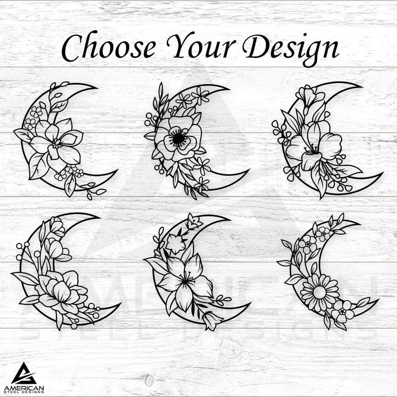 Floral Crescent Moon