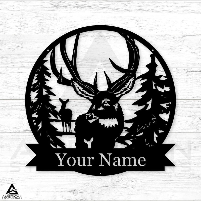 Deer Close Nature Monogram