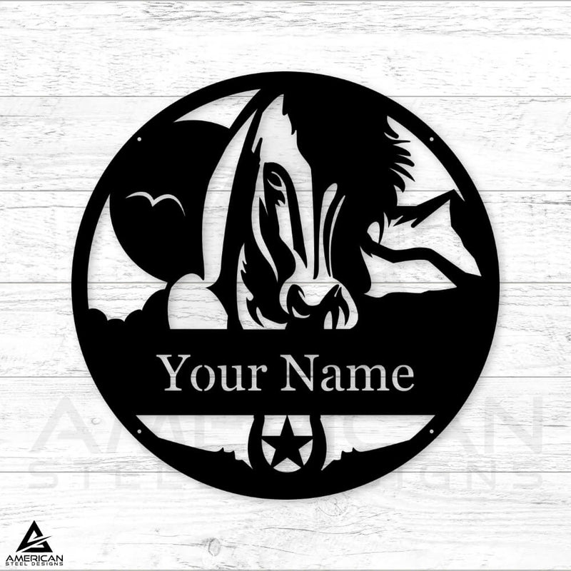 Horse Monogram Sign