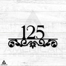 Vine Swirl Home Number Sign