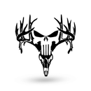 Punisher Skull Stag Deer Antlers