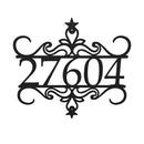 Stylish Star Home Number Sign