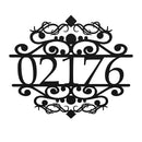 Stylish Swirl Home Number Sign