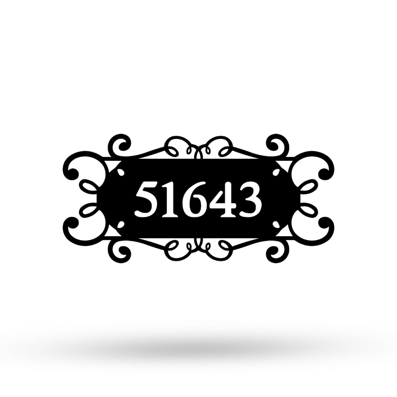 Swirl Home Address Sign
