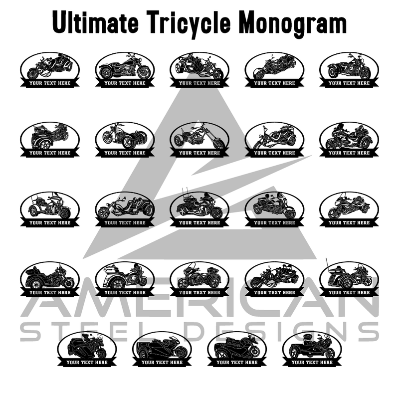 Ultimate Tricycle Motorbike & Sidecar Monogram