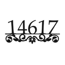 Vine Swirl Home Number Sign